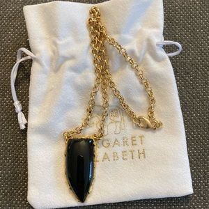 Margaret Elizabeth Black Onyx Spear Necklace
